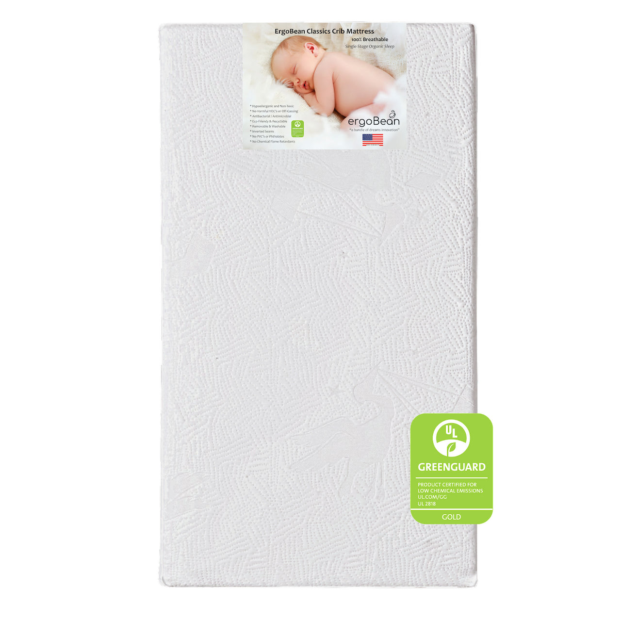 Organic ErgoBean Classics Single-Stage Breathable Crib Mattress